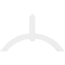 Ekena Millwork Archdale Architectural Grade PVC Gable Bracket, 48"W x 28"H x 2"D x 4"F, 14/12 Pitch GBP048X28X0204ARC00 - alternate 5